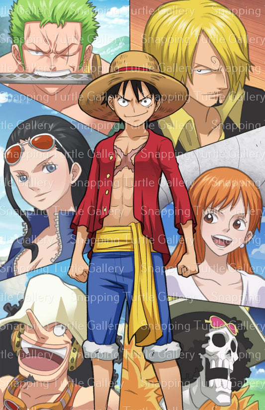 One Piece Heroes art by Ryan Pasibe colors by Sam Dela Torre Snapping Turtle Gallery