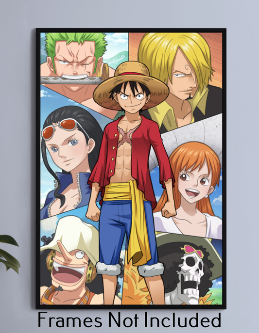 One Piece Heroes Straw Hat Crew Wall Art