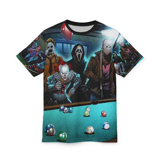 Horror Icons Pool Night All-Over Print Tee