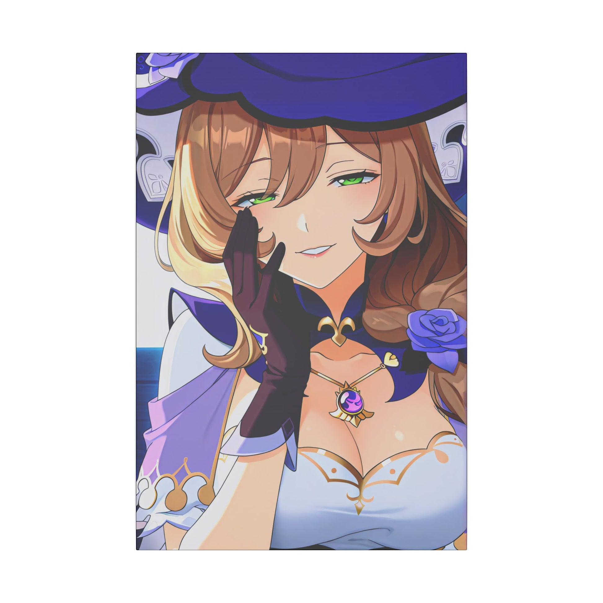 Lisa Wall Art on premium canvas, acrylic, and metal – front view featuring Lisa from Genshin Impact