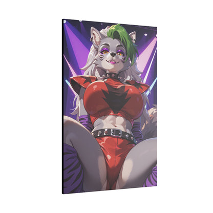 Sexy Roxanne Wolf Wall Art on premium canvas, acrylic, and metal – front view featuring Roxanne Wolf from Five Nights at Freddy’s