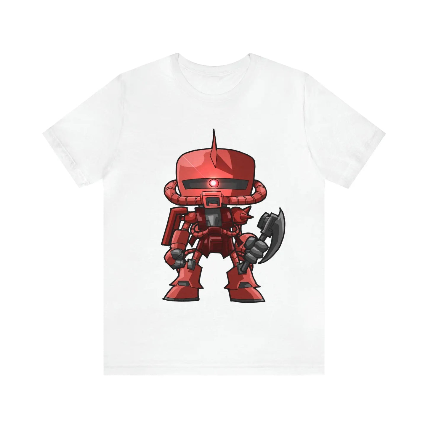 Red Zaku Gundam T-Shirt Cartoon Anime Gift Tee Unisex For Men and Women