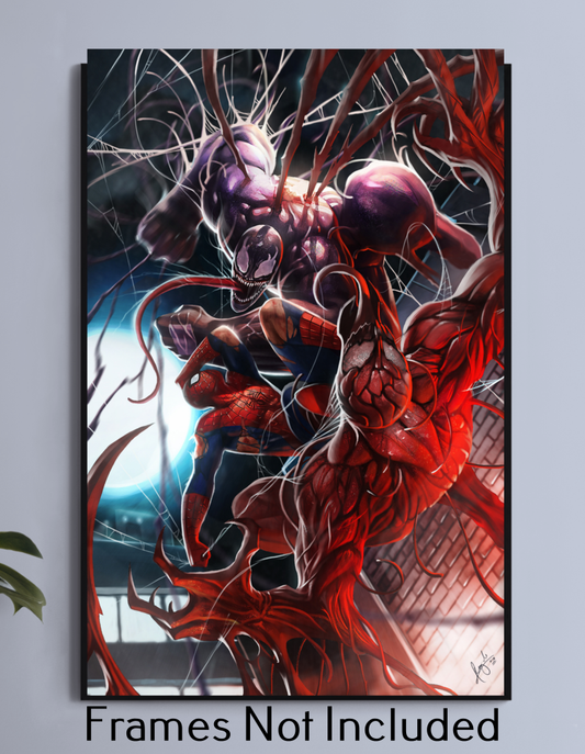 Spiderman Vs Venom Carnage Wall Art