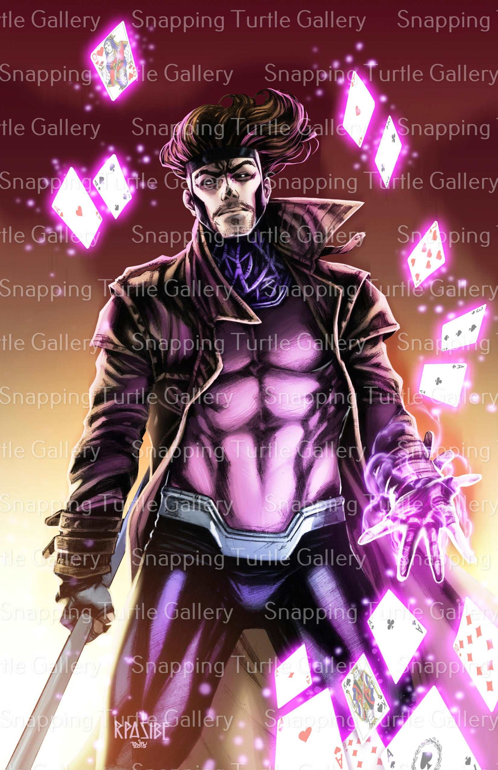 Card playing Gambit - X-Men - Snapping Turtle Gallery