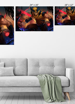 Adamantium Onslaught Wall Art | Mutant Hero Inspired | Snapping Turtle Gallery - Snapping Turtle Gallery