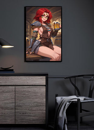 Aela the Huntress Wall Art | Skyrim HD Acrylic, Metal & Canvas Print - Snapping Turtle Gallery