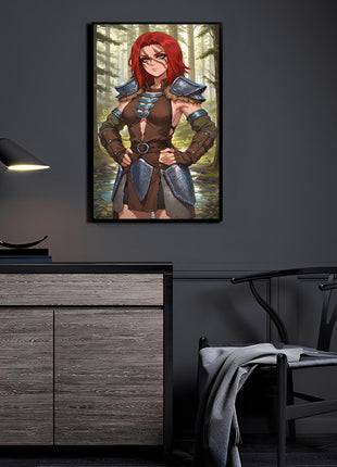 Aela the Huntress Wall Art | Skyrim HD Acrylic, Metal & Canvas Print - Snapping Turtle Gallery