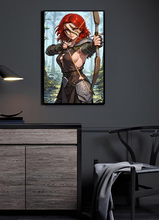 Aela the Huntress Wall Art | Skyrim HD Acrylic, Metal & Canvas Print - Snapping Turtle Gallery