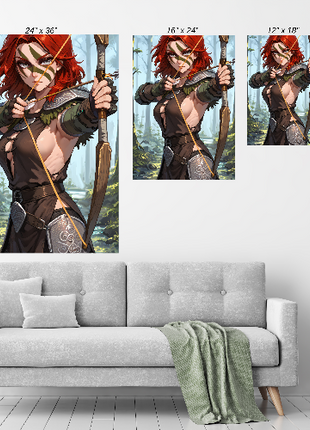 Aela the Huntress Wall Art | Skyrim HD Acrylic, Metal & Canvas Print - Snapping Turtle Gallery