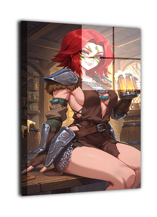 Aela the Huntress Wall Art | Skyrim HD Acrylic, Metal & Canvas Print - Snapping Turtle Gallery