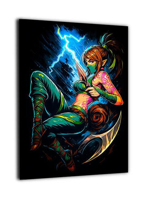 Kinkou Shadow Strike canvas wall art showing Akali mid-rotation