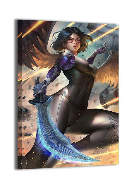 Alita Wall Art | Battle Angel Alita Acrylic, Metal & Canvas Print - Snapping Turtle Gallery