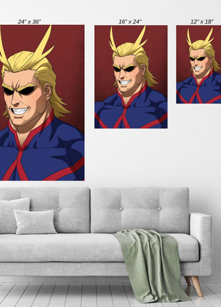 All Might Wall Art | My Hero Academia Acrylic, Metal & Canvas - Snapping Turtle Gallery