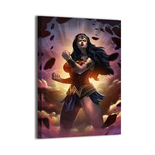 Amazon Fury Wall Art Canvas Print – Wonder Woman by Ryan Pasibe with colors by Nestor Redulla Jr.