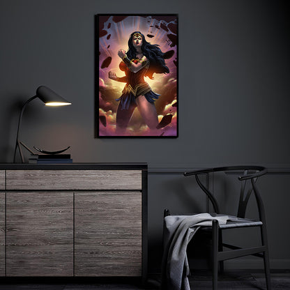 Amazon Fury Wall Art Room Mockup – Wonder Woman by Ryan Pasibe with colors by Nestor Redulla Jr.