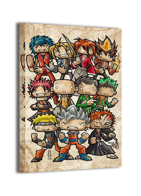 Anime Crossover Wall Art | Anime Brawler Squad | Snapping Turtle Gallery [variant_option1] Print, Premium Wall Art by Snapping Turtle Gallery