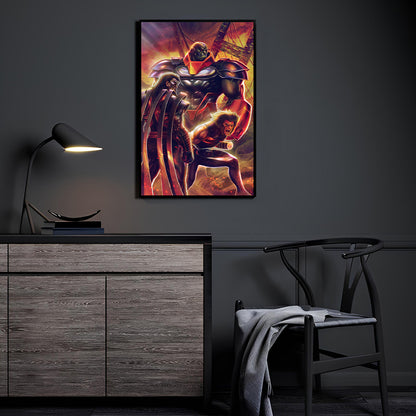 Apocalypse Ascendant Wall Art Room Mockup – Wolverine, Mr. Sinister & Apocalypse by Ryan Pasibe & Marvin Tabacon