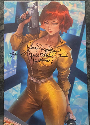 April O'Neil Signed Wall Art | TMNT Renae Jacobs Metal Print - Snapping Turtle Gallery