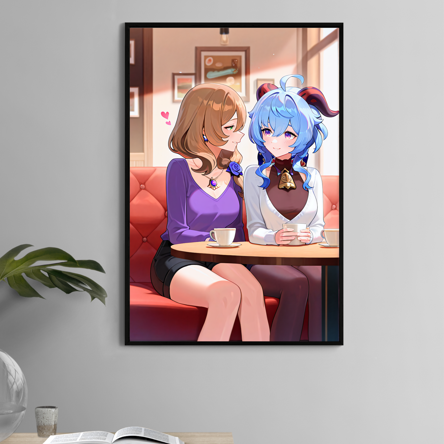 Arcane Affection Wall Art Poster Print – Lisa & Ganyu Genshin Impact by Glavakolhoza