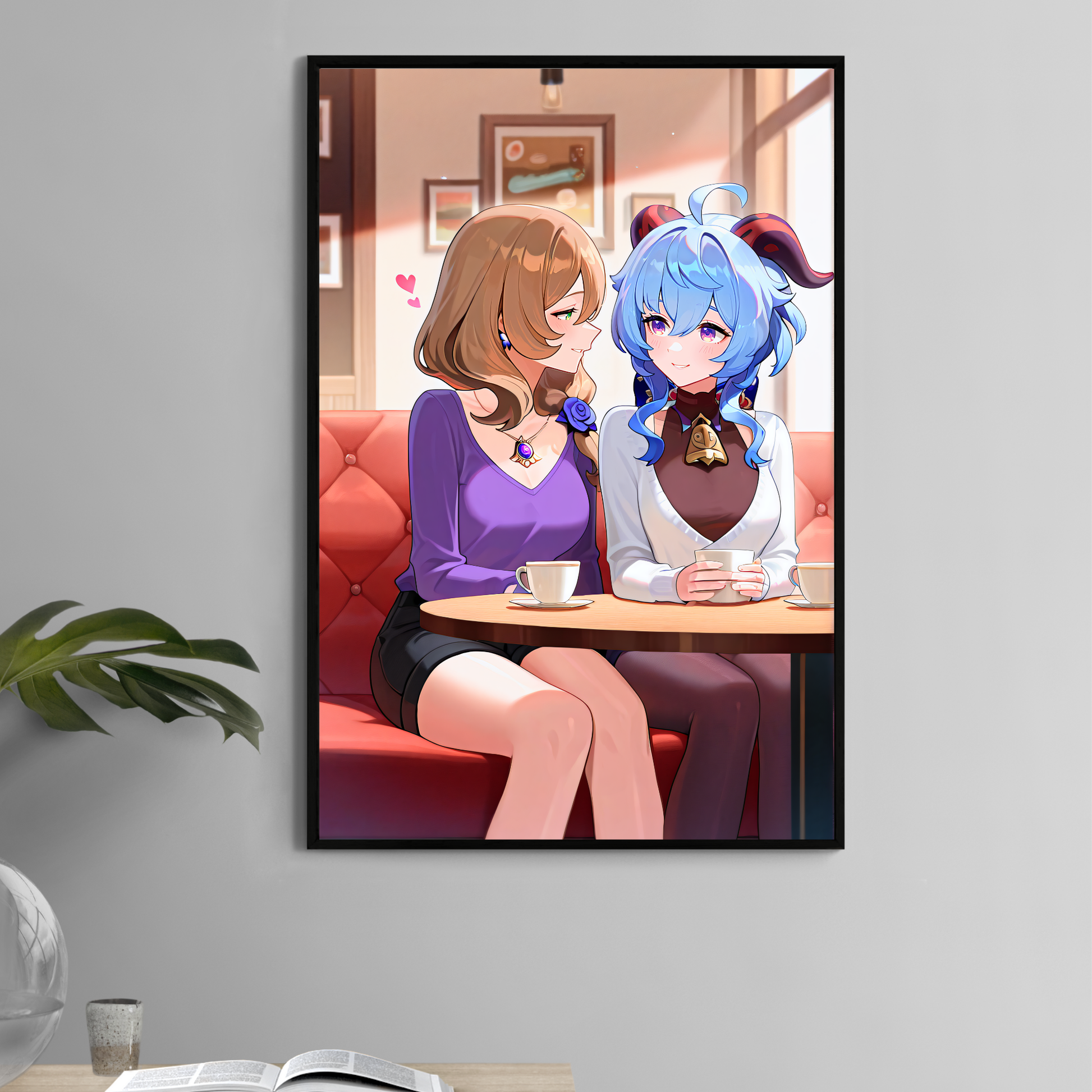 Arcane Affection Wall Art Poster Print – Lisa & Ganyu Genshin Impact by Glavakolhoza