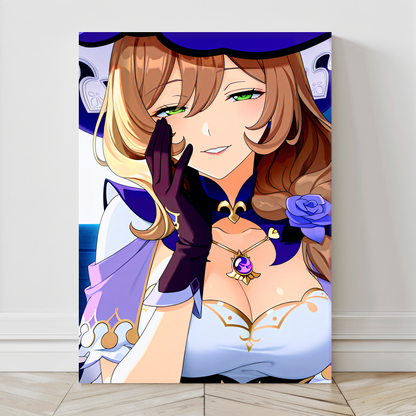 Arcane Bond Wall Art Canvas Print – Lisa & Ganyu by Glavakolhoza