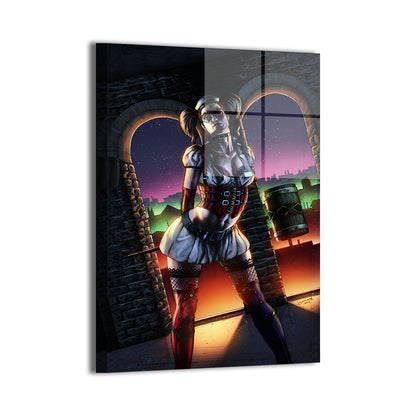 Arkham Siren Wall Art Metal Print – Harley Quinn Arkham Asylum by Geebo Vigonte and Nestor Redulla Jr.