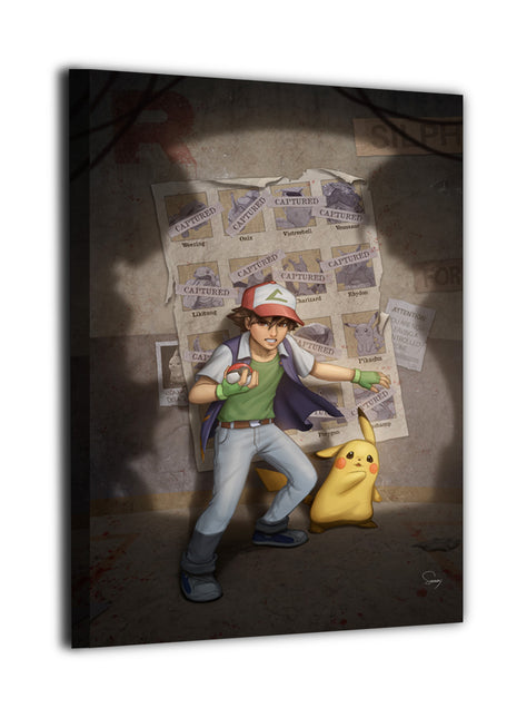 Ash Pikachu Art | Acrylic, Metal & Canvas [variant_option1] Print, Premium Wall Art by Snapping Turtle Gallery