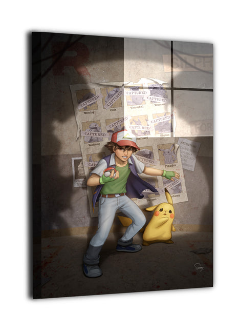 Ash Pikachu Art | Acrylic, Metal & Canvas [variant_option1] Print, Premium Wall Art by Snapping Turtle Gallery