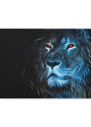 Lion Art | Acrylic, Metal & Canvas - Snapping Turtle Gallery