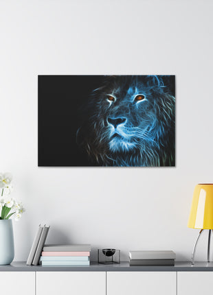 Lion Art | Acrylic, Metal & Canvas - Snapping Turtle Gallery
