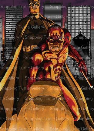 Batman & Daredevil Wall Art | Crossover Fan Art | Snapping Turtle Gallery - Snapping Turtle Gallery