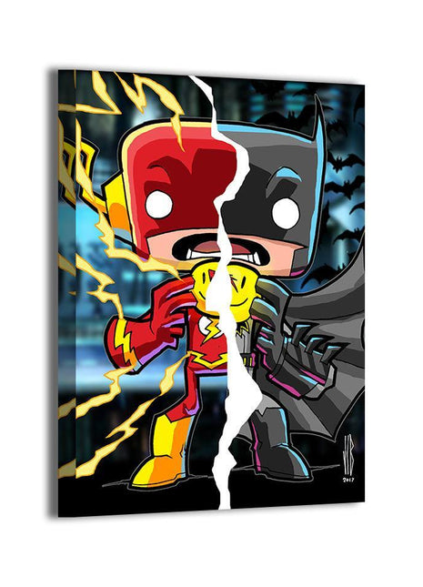 Batman Flash Wall Art | DC Fan Art | Snapping Turtle Gallery - Snapping Turtle Gallery