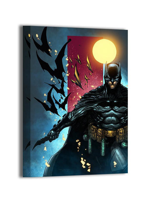Canvas: Batman DC Comics Wall Art Canvas Print — Dark Knight Gallery Canvas, Premium Wall Art by Snapping Turtle Gallery