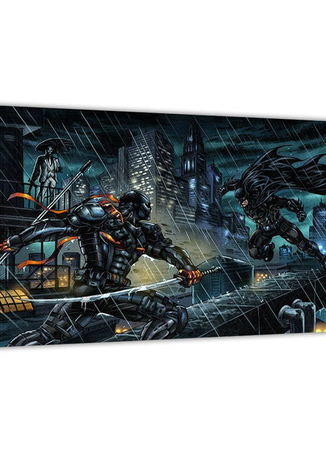 Batman vs Deathstroke Wall Art | DC Fan Art | Snapping Turtle Gallery [variant_option1] Print, Premium Wall Art by Snapping Turtle Gallery