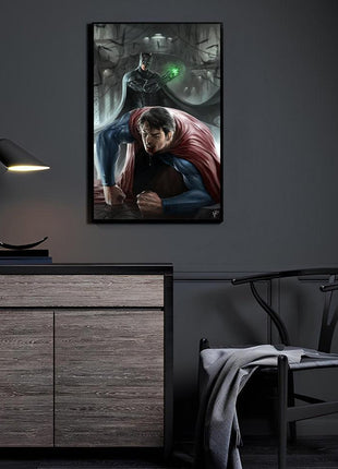 Batman vs Superman Wall Art | Kryptonite Clash | Snapping Turtle Gallery [variant_option1] Print, Premium Wall Art by Snapping Turtle Gallery