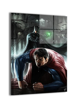 Batman vs Superman Wall Art | Kryptonite Clash | Snapping Turtle Gallery [variant_option1] Print, Premium Wall Art by Snapping Turtle Gallery