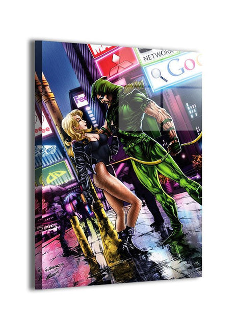 Black Canary, Green Arrow Wall Art | DC Comics Acrylic, Metal & Canvas - Snapping Turtle Gallery