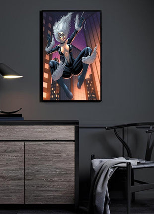 Black Cat Wall Art | Marvel Ultra-HD Acrylic, Metal & Canvas Print - Snapping Turtle Gallery