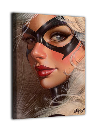 Black Cat Wall Art | Aurelio Rigoni Acrylic, Metal & Canvas Print - Snapping Turtle Gallery