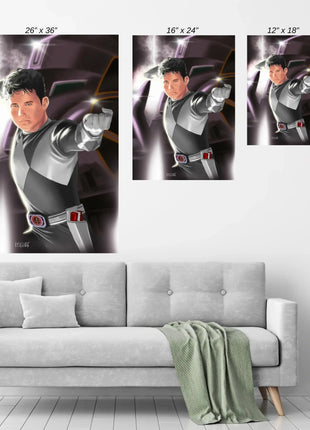 Black Ranger Wall Art | Shadow Strike Hero | Snapping Turtle Gallery - Snapping Turtle Gallery