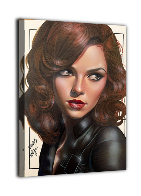 Black Widow Natasha Romanoff Art | Acrylic, Metal & Canvas - Snapping Turtle Gallery