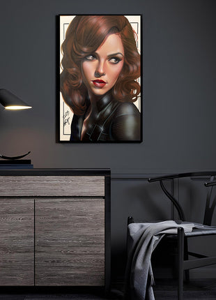 Black Widow Wall Art | Aurelio Rigoni Acrylic, Metal & Canvas Print - Snapping Turtle Gallery