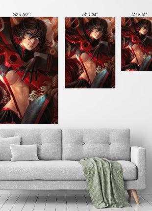 Ryuko Matoi Wall Art | Kill la Kill HD Acrylic, Metal & Canvas Print - Snapping Turtle Gallery