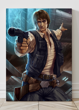  Large Star Wars canvas print of Han Solo – blaster out front