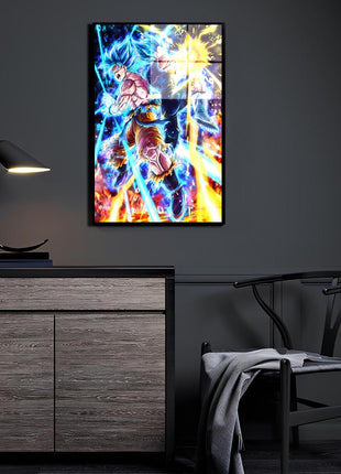 Blue Ascension Goku and Vegeta Dragon Ball Super Wall Art