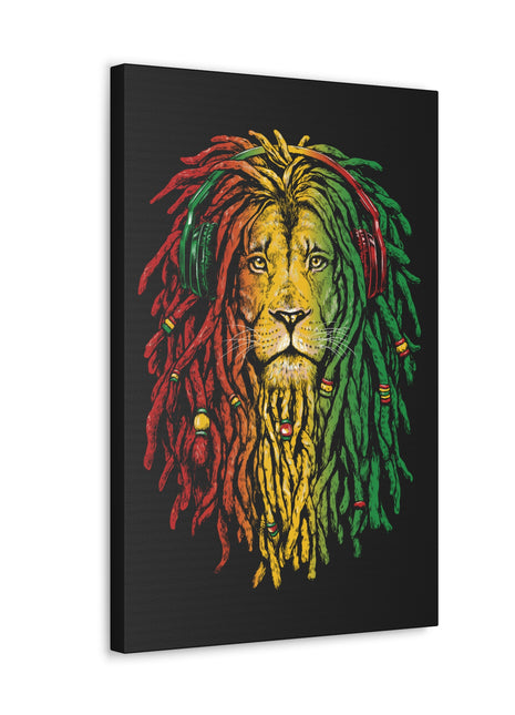Reggae Lion Art | Acrylic, Metal & Canvas - Snapping Turtle Gallery