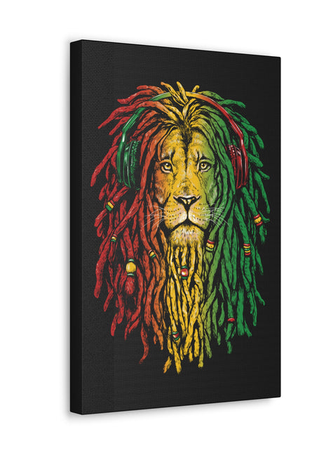 Reggae Lion Art | Acrylic, Metal & Canvas - Snapping Turtle Gallery