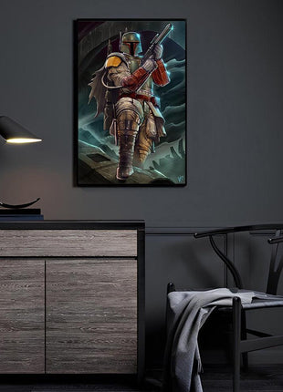 Boba Fett Wall Art | HD Acrylic, Canvas, Metal Prints, Shop Boba Fett Star Wars wall art by Wizyakuza. 3mm Acrylic, Dye-Sub Metal & Gloss Canvas. Ready to hang. Buy 3 Get 1 FREE!, [-Snapping Turtle Gallery