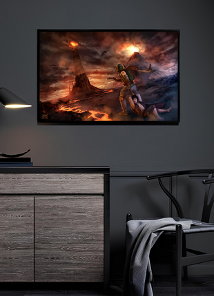 Boba Fett & Frodo Wall Art | Crossover Fan Art | Snapping Turtle Gallery - Snapping Turtle Gallery