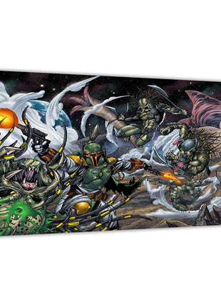 Boba Fett vs Predator Wall Art | Star Wars Acrylic, Metal & Canvas - Snapping Turtle Gallery